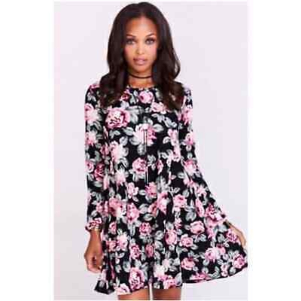 Show Me Your Mumu Harrison Babydoll Rose Print Dress